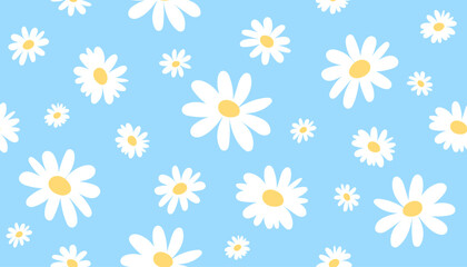 Obraz premium seamless pattern with camomiles