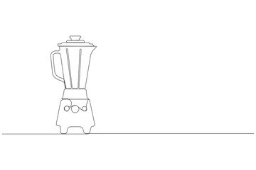 Continuous single-line art drawing of Electric Blender. Vector illustration