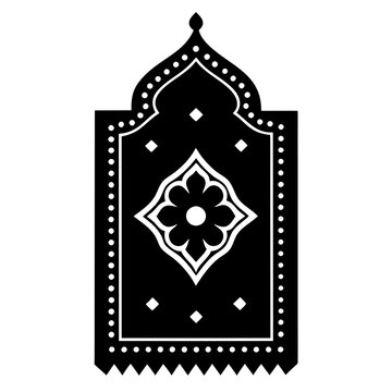 recommend clip art: Algerian Berber Rug Silhouette Vector Illustration for Cultural Design