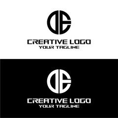 creative letter logo de desain vektors