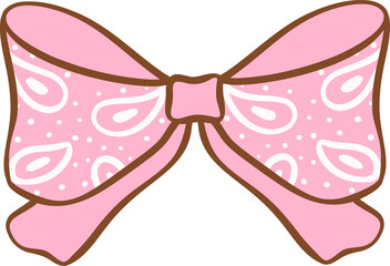 Cowboy Bandana pink bow 