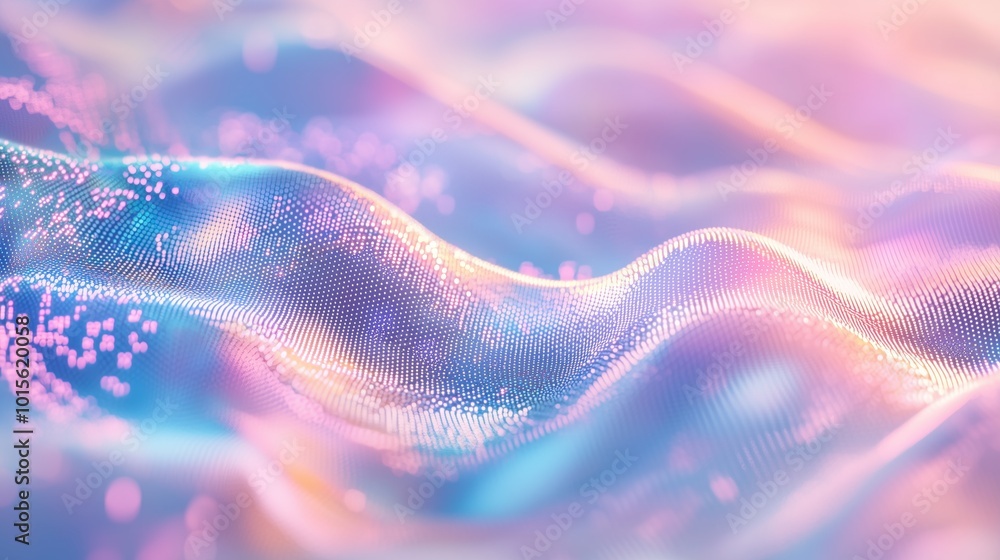 Aufkleber luminous curving data streams in abstract art