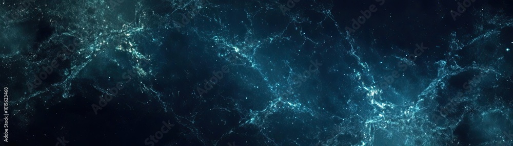 Aufkleber a captivating abstract design featuring intricate lines and luminous points on a deep blue backgroun