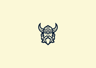 Vector illustration of Viking Logo Design