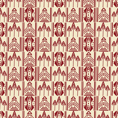 Seamless Ikat ethnic pattern. Abstract textured background