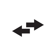 Left right arrows icon, simple flat black trendy style illustration for web and app..eps