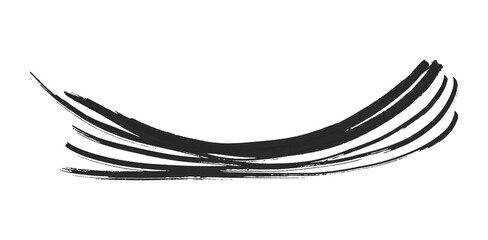 Black brush strokes set on a transparent background.