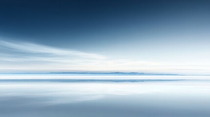 Obraz premium Serene Landscape with Mountain Silhouette and Reflection