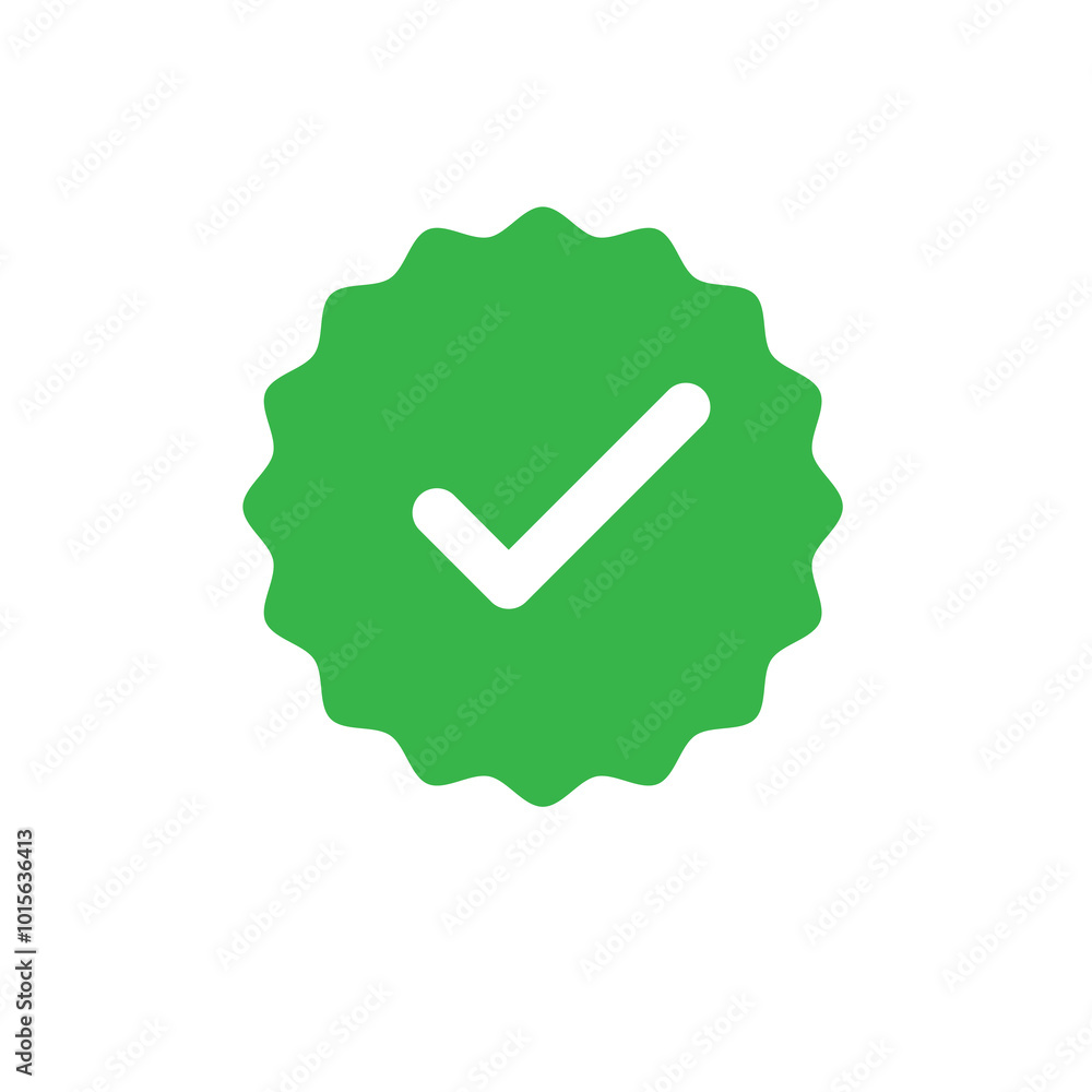 Aufkleber approved badge vector, vector check mark trendy style illustration for web and app..eps