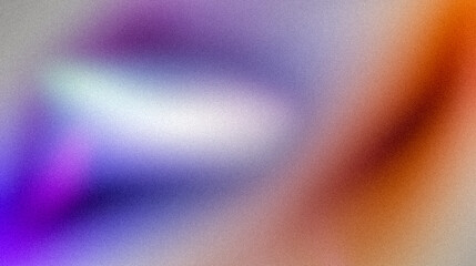 Abstract soft glowing multicolored grainy backdrop design. Vibrant pink purple blue orange color smooth bright noisy gradient, shine, glow, rough banner and poster.