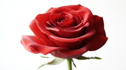 Fototapeta premium A close-up of a vibrant red rose showcasing its intricate petals and natural beauty.
