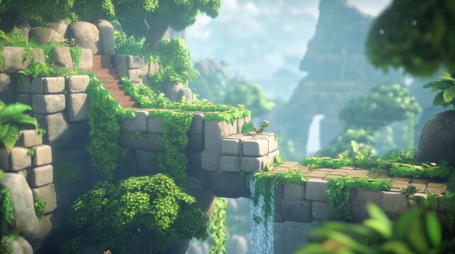 Jungle Platform Video Game