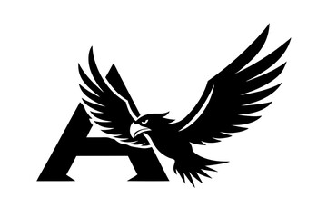 Bold Simplicity 8 Eagle & A Letter Vector Logo Designs