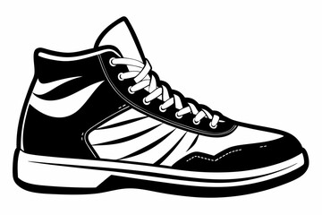 A vector of simple glyph shoes icon