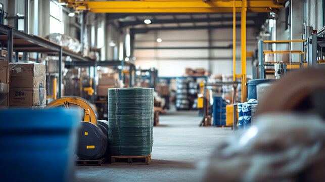 A facility that recycles materials for the manufacturing industry to promote sustainability.