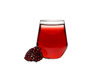 PNG,Pomegranate juice with fresh pomegranate, isolated on white background