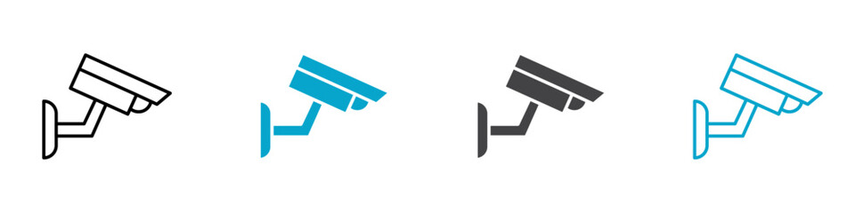 CCTV icon set for web and mobile app