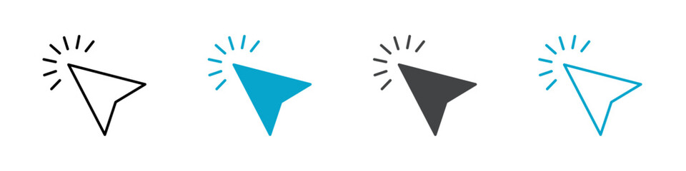 click icon set for web and mobile app