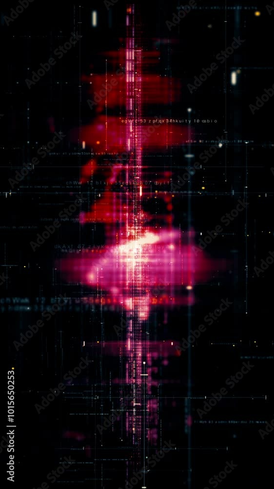 Poster futuristic metaverse, hi-tech digital data telemetry with encrypted numbers, display dynamic backgro