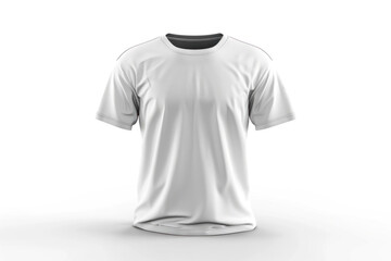 White soccer jersey on a white background.