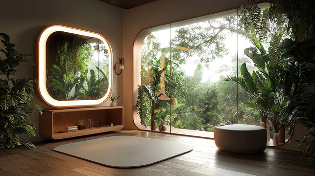 AI predicting design trends and providing visual inspiration for an interior designer, AI interior trend forecasting, future living spaces