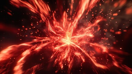 Abstract Red Explosion