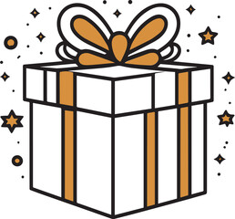 gift of joy  Silhouette Vector illustration