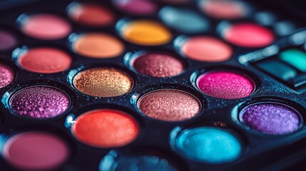 Vibrant Makeup Palette - A Colorful Artistry Display
