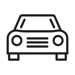 Car outline silhouette vector art illustration.