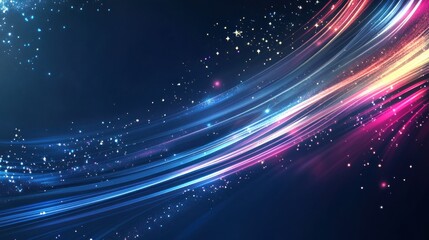 Obraz premium Abstract Light Trails with Sparkling Effect