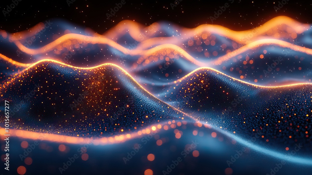 Wall mural an abstract generative image showcases artificial intelligence’s role in climate change, blending di