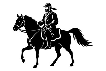 Cossack Horseman Silhouette Traditional Cossack Warrior