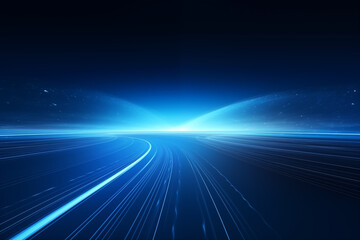 Blue luminous simple soft flowing abstract arc background