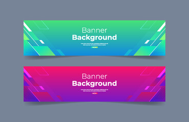 Fototapeta premium Gradient geometric banner template