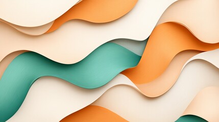 Abstract wavy paper texture in soft pastel colors