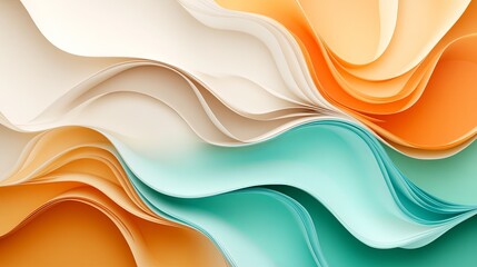 Flowing abstract waves of pastel colors