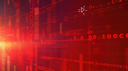 Fototapeta premium Red Digital Abstract Background