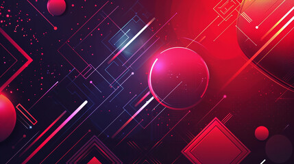 Abstract Geometric Design with Spheres and Bright Colors