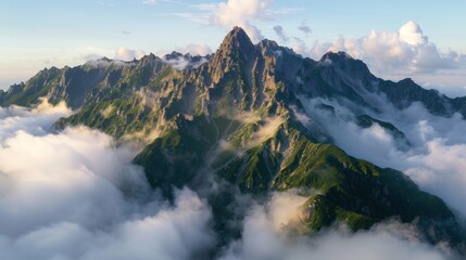 Mountain Peaks Above the Clouds