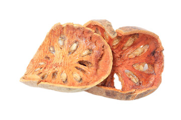 dried quince fruit isolated on white