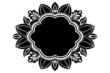  flower  frame silhouette illustration