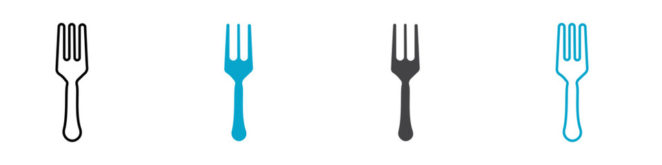 fork icon set illustration logo