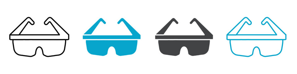 goggles icon set illustration logo