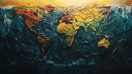 Naklejka premium A vibrant artwork calls for a safer, greener world, urging collective environmental responsibility.
