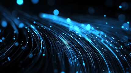 Abstract Blue Lines and Bokeh