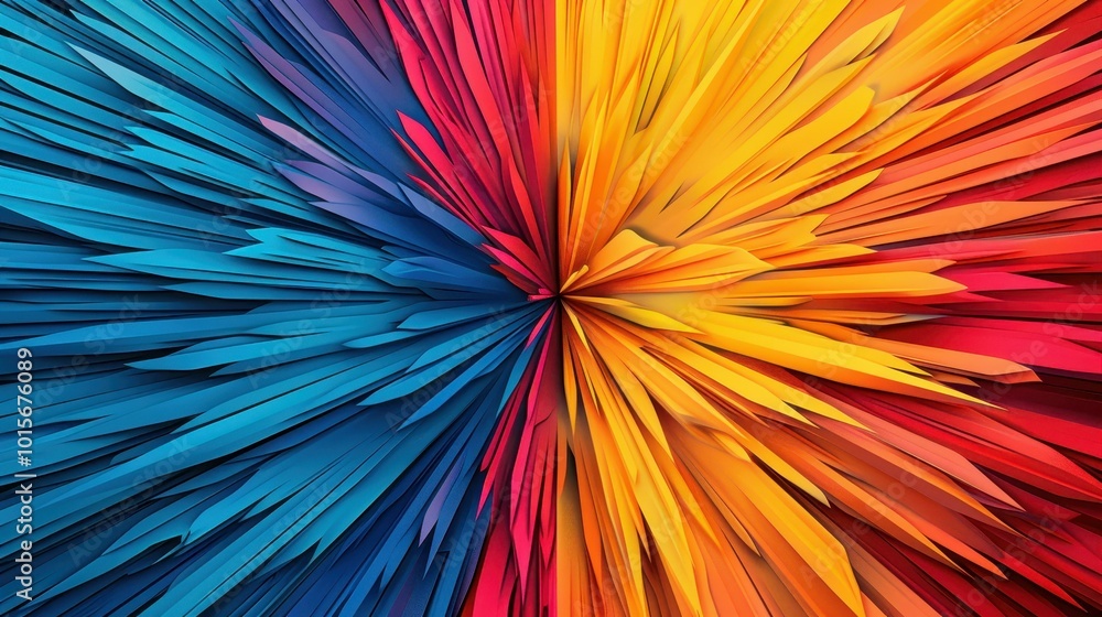 Poster experience the thrill of ultraspeed with vibrant color bursts, creating an explosion of light and en