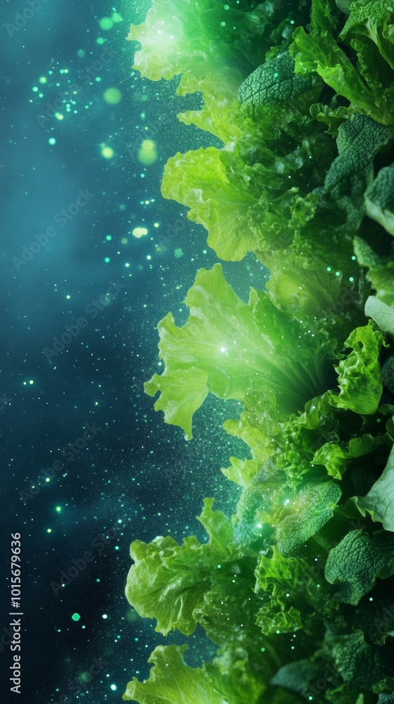 Aufkleber digital green transformation abstract art of green textures and data streams representing environmen