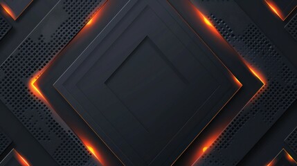 Abstract Black and Orange Geometric Background