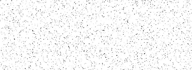 Seamless grain speckle texture. Distress grunge dot background. Black grungy splash repeating pattern. Splattered dirty grit overlay with drops, specks, flecks. Gravel noise for banner, poster. Vector