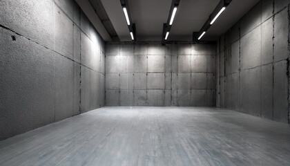 Modern Concrete Room: Minimalist Interior Design,Empty Space,Clean Lines,Industrial Chic,Urban Loft,Perfect for Photography Backdrop,Spacious,Serene Ambiance,Neutral Palette.